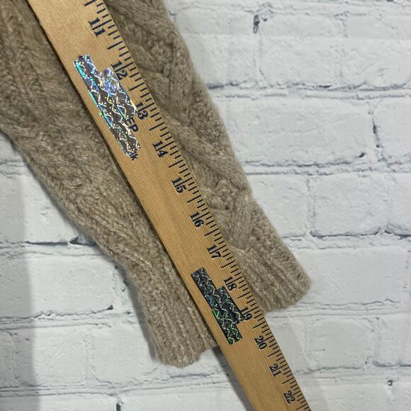 Soft Surroundings Sweater Womens Medium Cable Knit Wool Alpaca Cashmere Tan - Picture 9 of 10